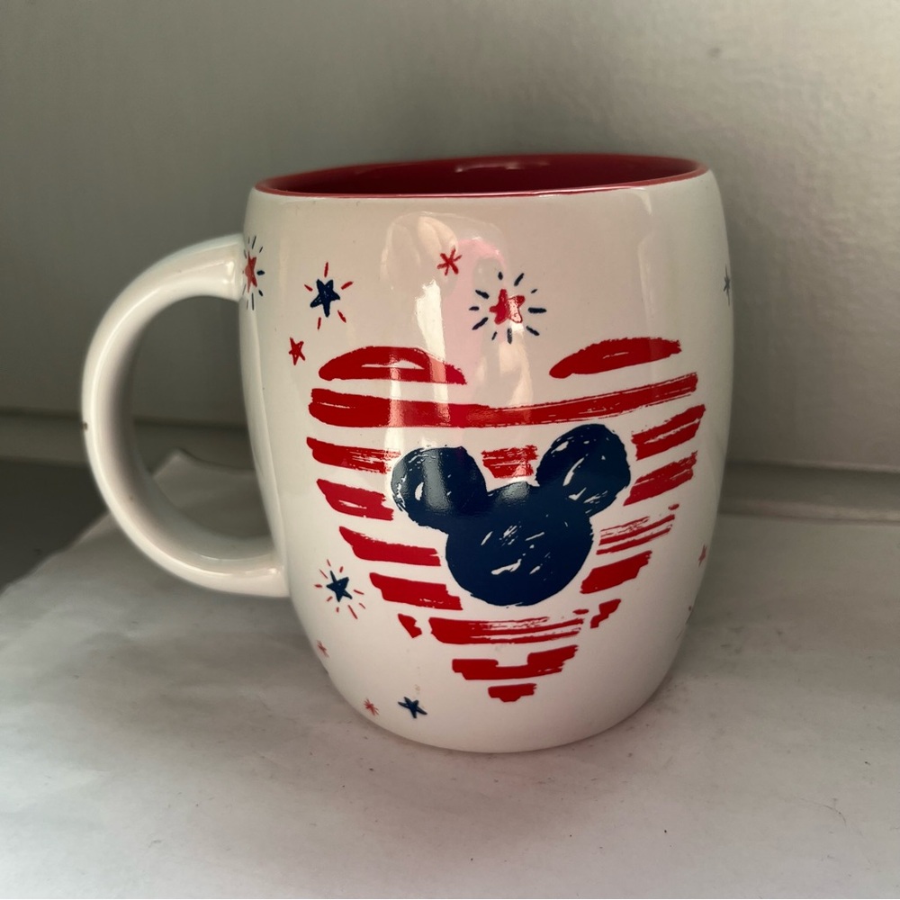 Starbucks Disney Parks Red White Blue Patriotic Mickey Mouse Coffee Mug 12oz